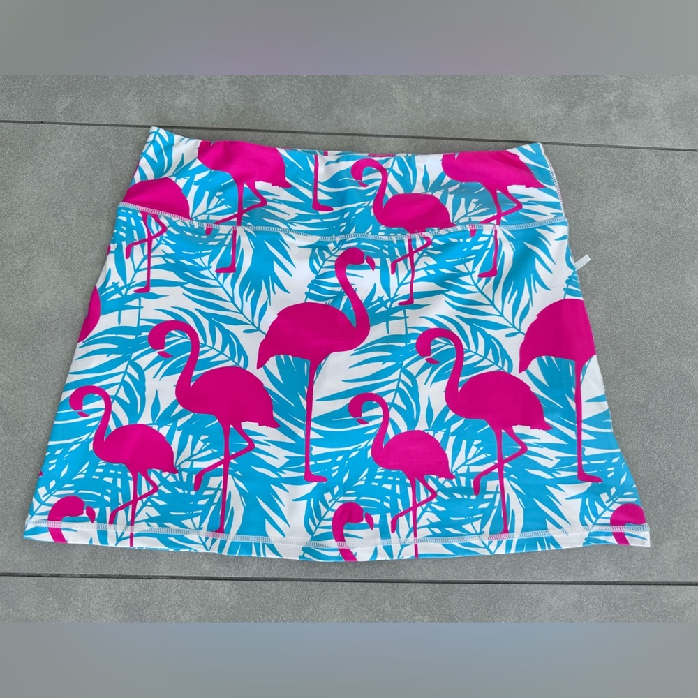 Ready Golf Skirt Skort Flamingos Pink Aqua M readygolf.com